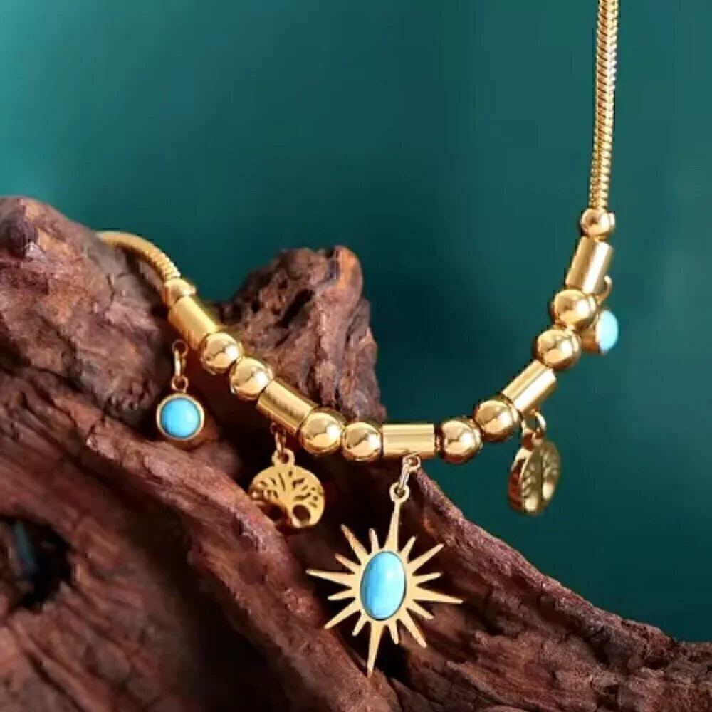 NEW -‎ Bohemian Gold Necklace